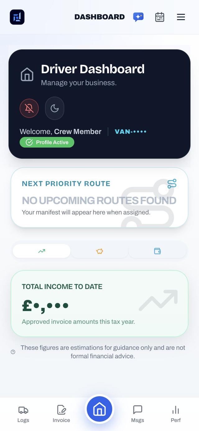 Core Portal — the real screen in the Runmark portal